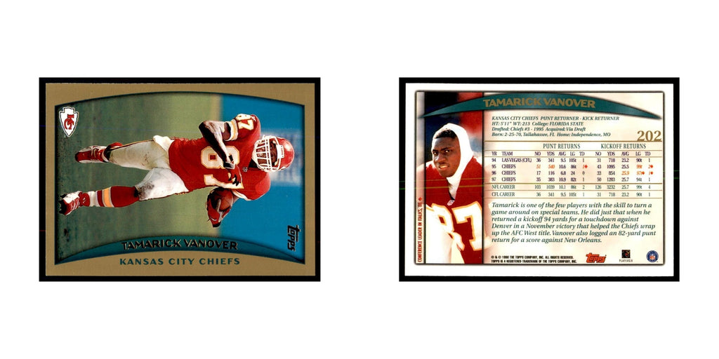 Tamarick Vanover 1998 Topps #202 Football Cards Football Card NM