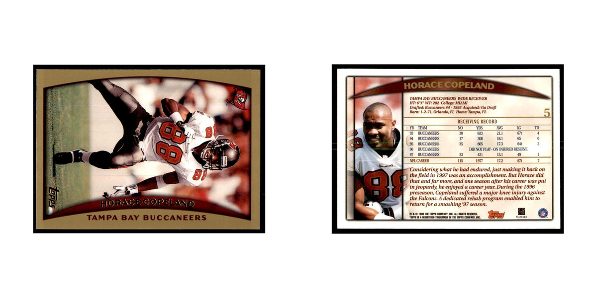 Horace Copeland 1998 Topps #5 Football Cards Football Card NM