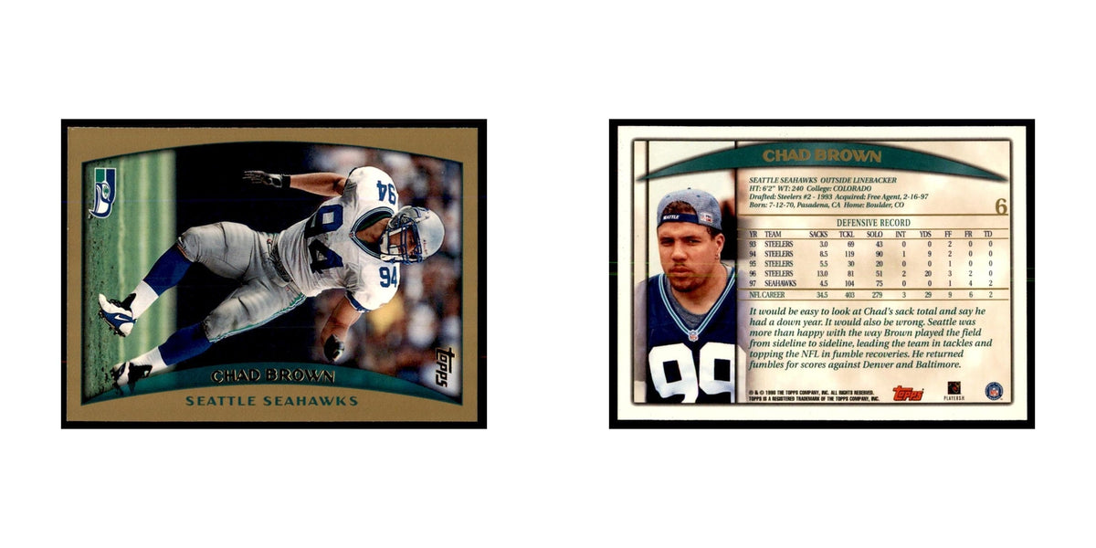Chad Brown 1998 Topps #6 Football Cards Football Card NM