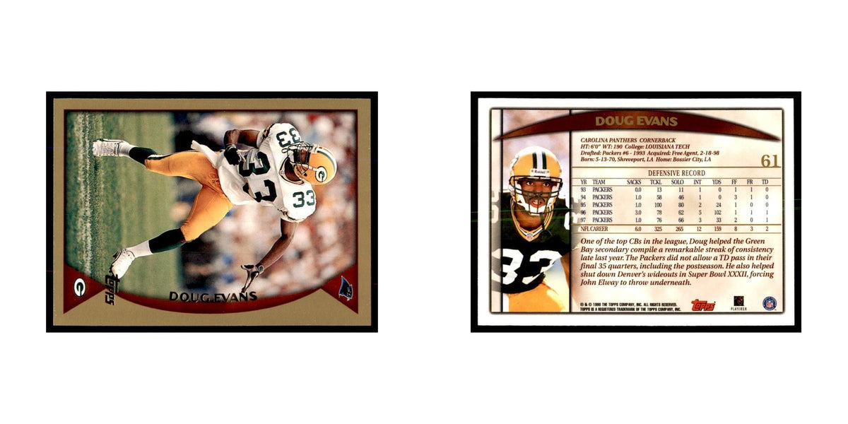 Doug Evans 1998 Topps #61 Football Cards Football Card NM