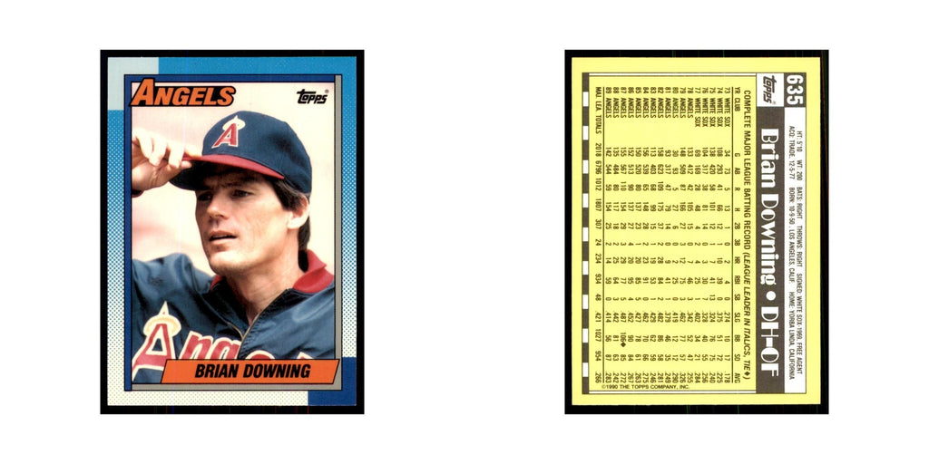 Brian Downing 1990 Topps Tiffany #635 California Angels Baseball Card NM