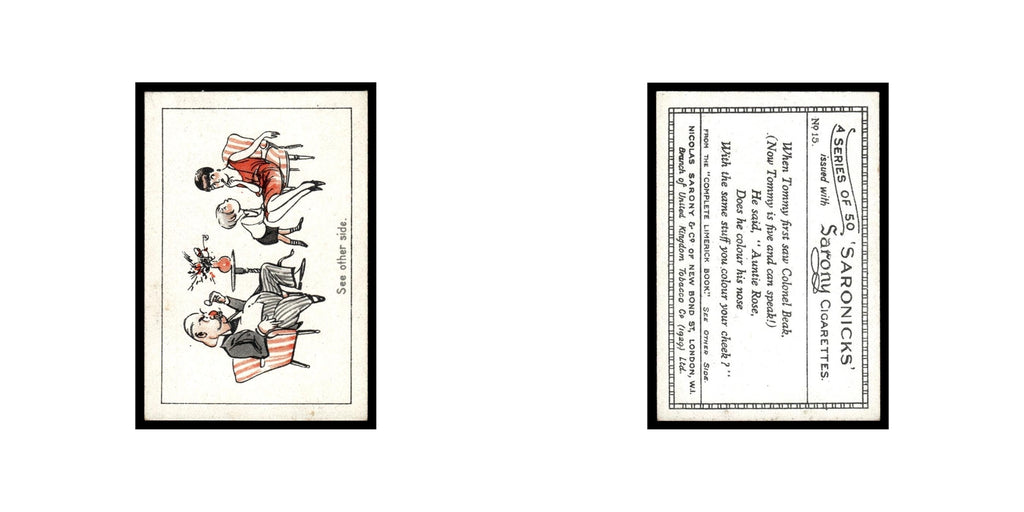 Saronicks 1929 Sarony Cigarettes #15 Card VG