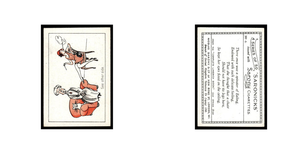 Saronicks 1929 Sarony Cigarettes #4 Card VG