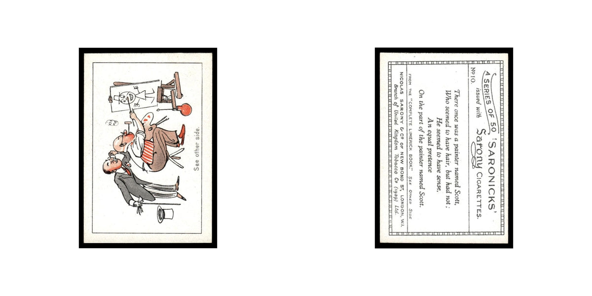 Saronicks 1929 Sarony Cigarettes #10 Card VG