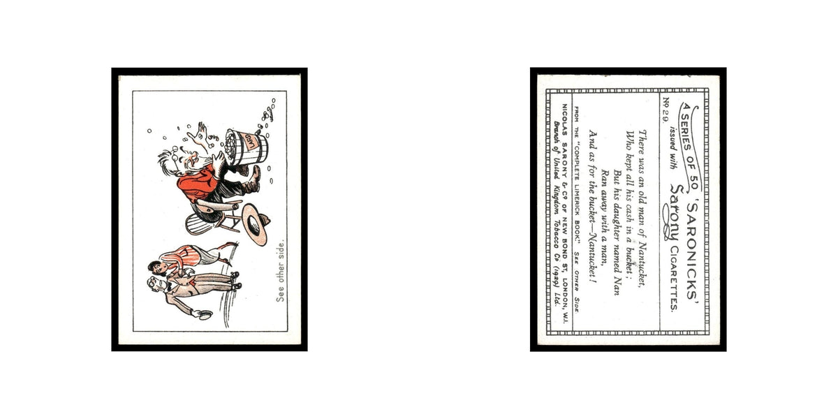 Saronicks 1929 Sarony Cigarettes #29 Card VG
