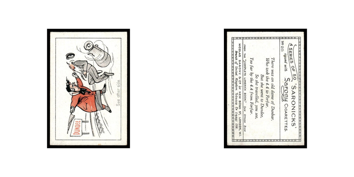 Saronicks 1929 Sarony Cigarettes #20 Card VG
