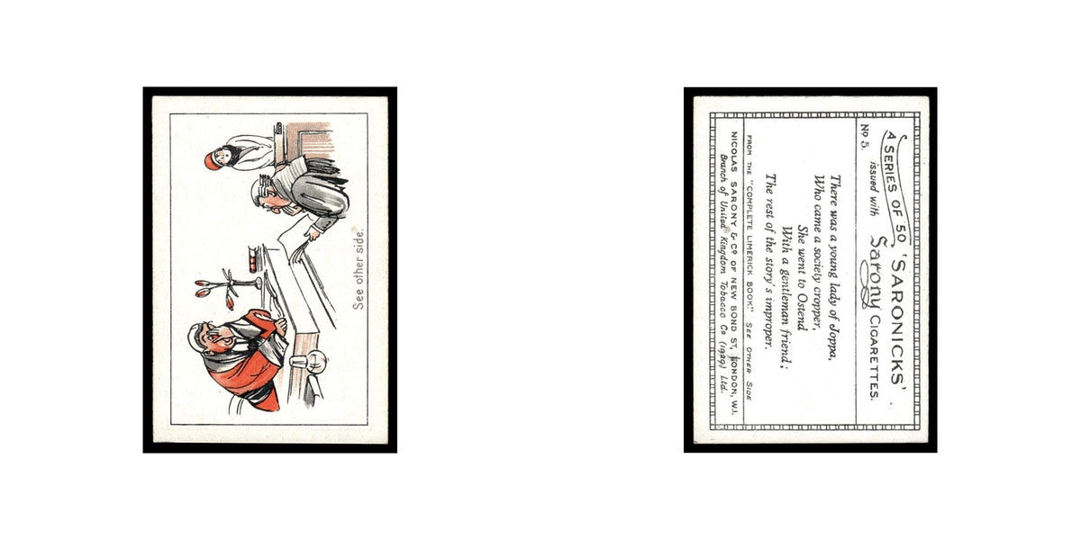 Saronicks 1929 Sarony Cigarettes #5 Card VG