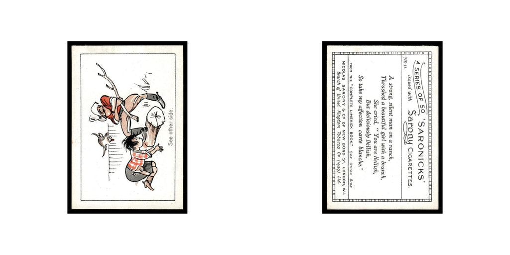 Saronicks 1929 Sarony Cigarettes #8 Card VG