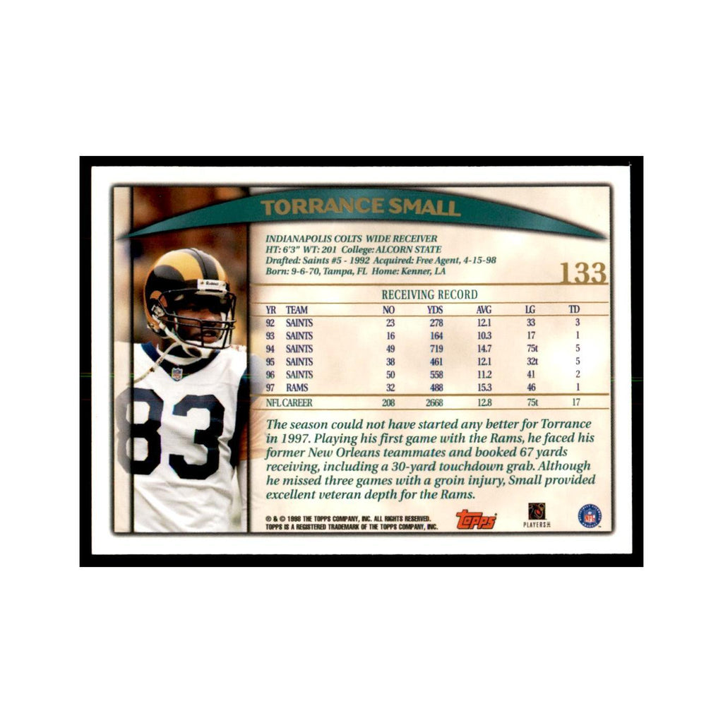 Torrance Small 1998 Topps #133 Football Cards Football Card NM