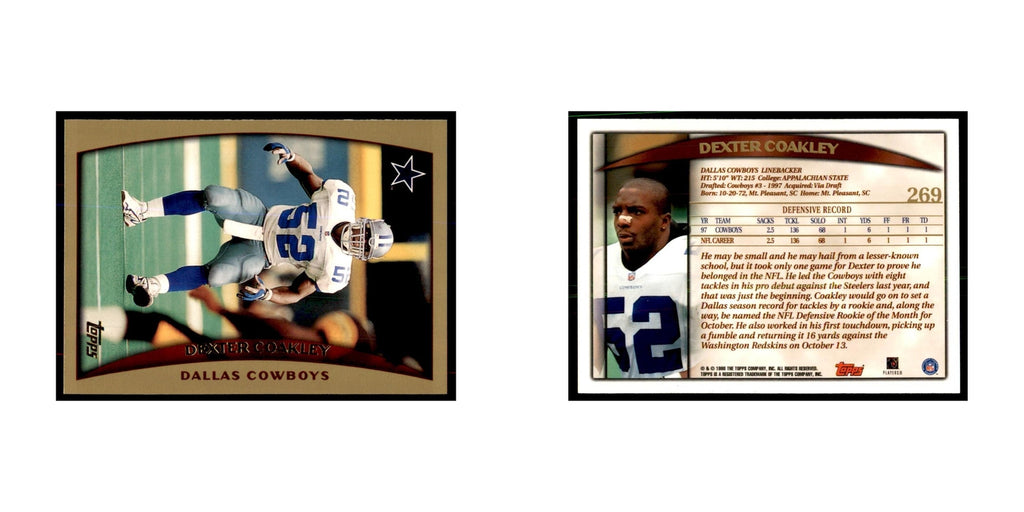 Dexter Coakley 1998 Topps #269 Football Cards Football Card NM