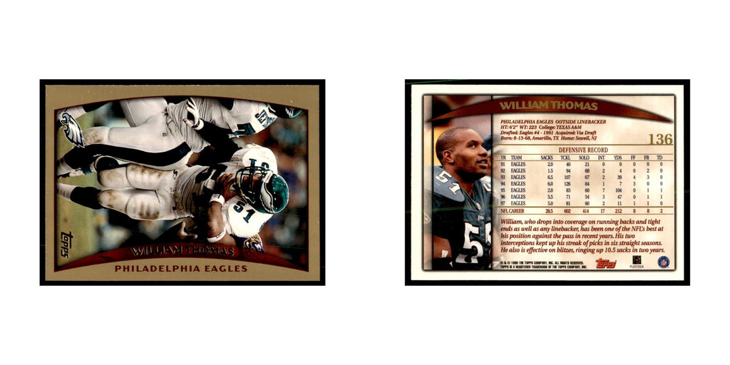 William Thomas 1998 Topps #136 Football Cards Football Card NM