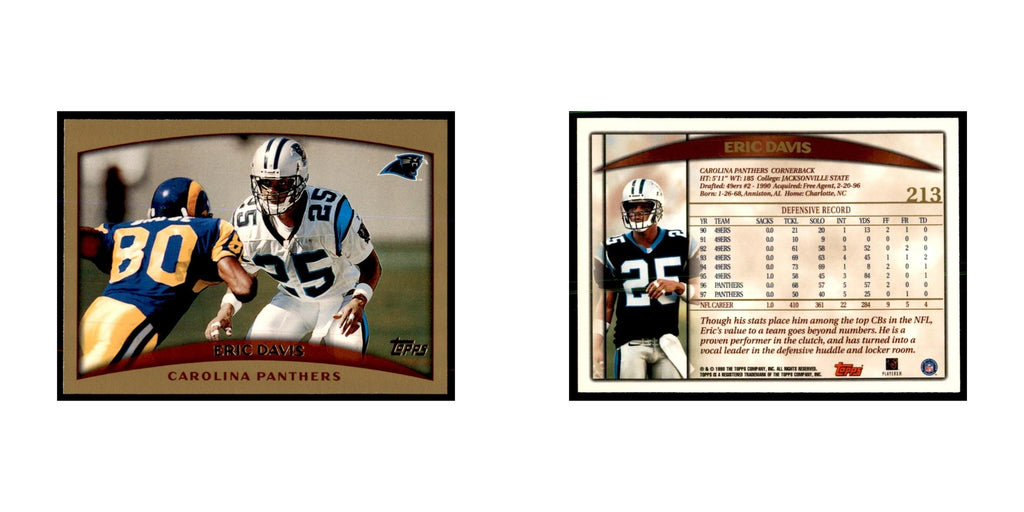 Eric Davis 1998 Topps #213 Football Cards Football Card NM