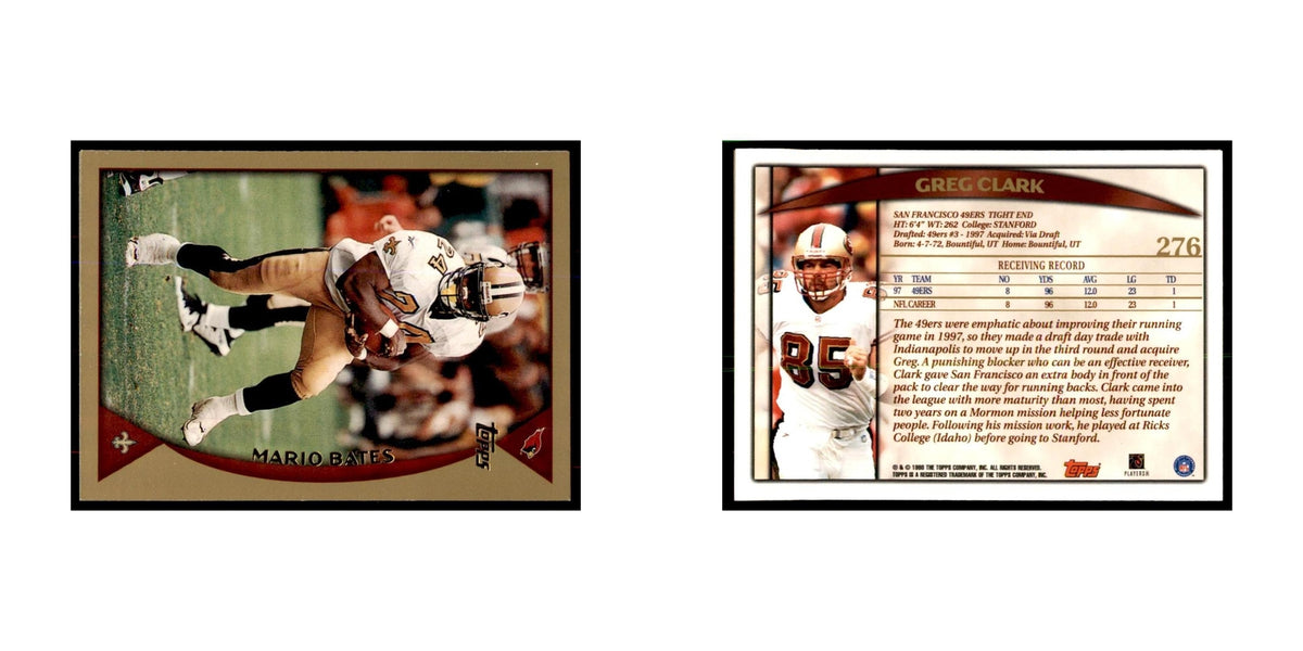 Mario Bates 1998 Topps #277 Football Cards Football Card NM