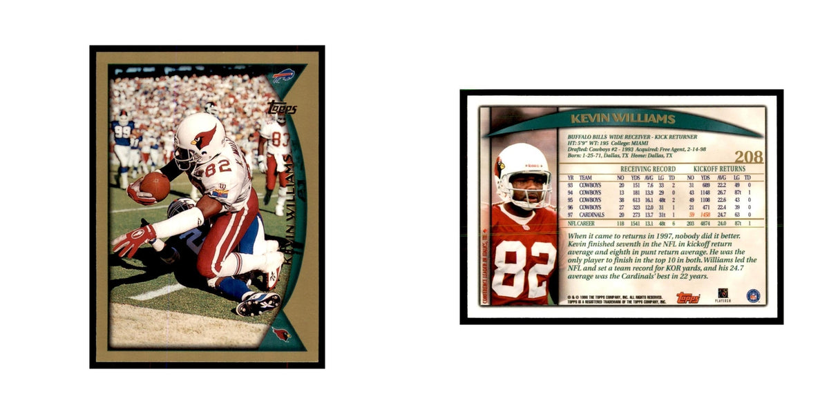 Kevin Williams 1998 Topps #208 Football Cards Football Card NM
