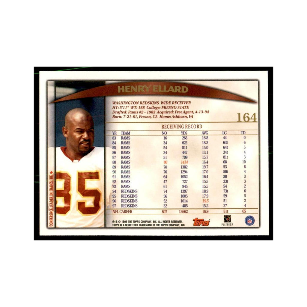 Henry Ellard 1998 Topps #164 Football Cards Football Card NM