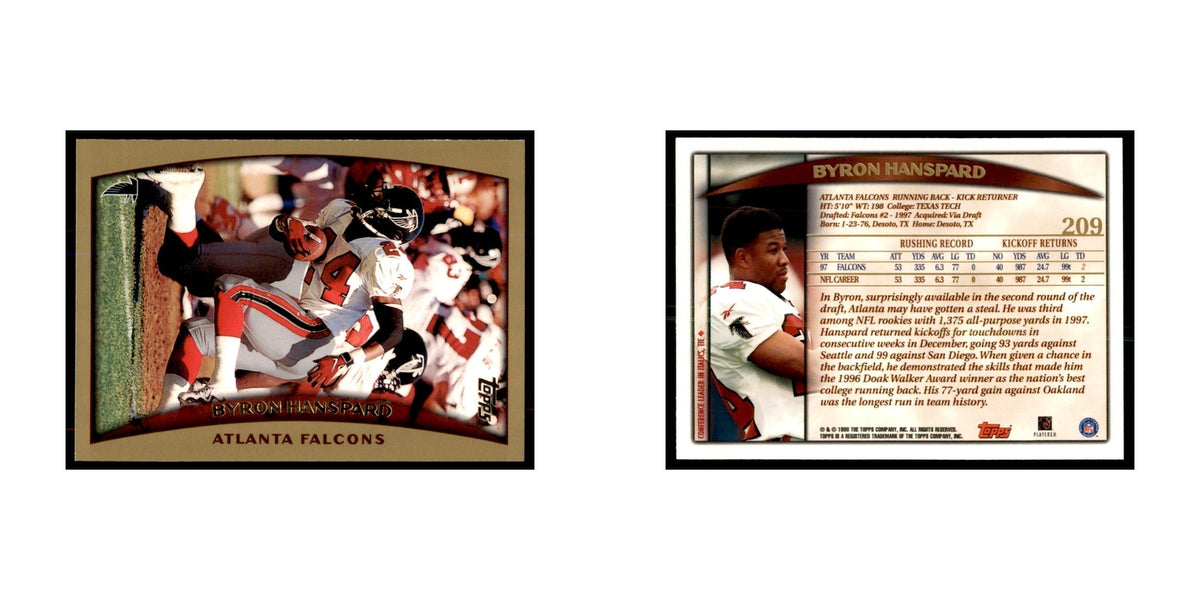 Byron Hanspard 1998 Topps #209 Football Cards Football Card NM