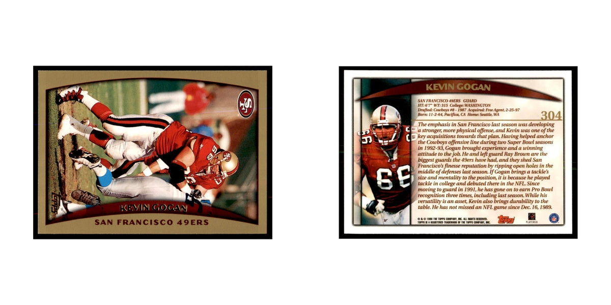Kevin Gogan 1998 Topps #304 Football Cards Football Card NM
