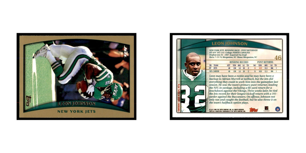 Leon Johnson 1998 Topps #46 Football Cards Football Card NM
