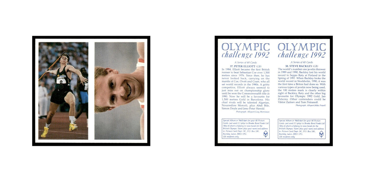 Peter Elliott Steve Backley 1992 #37/38 NM