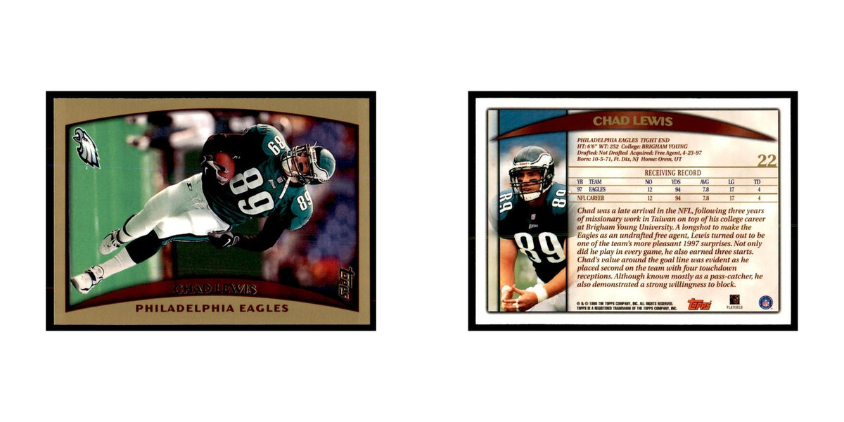 Chad Lewis 1998 Topps #22 Football Cards Football Card NM