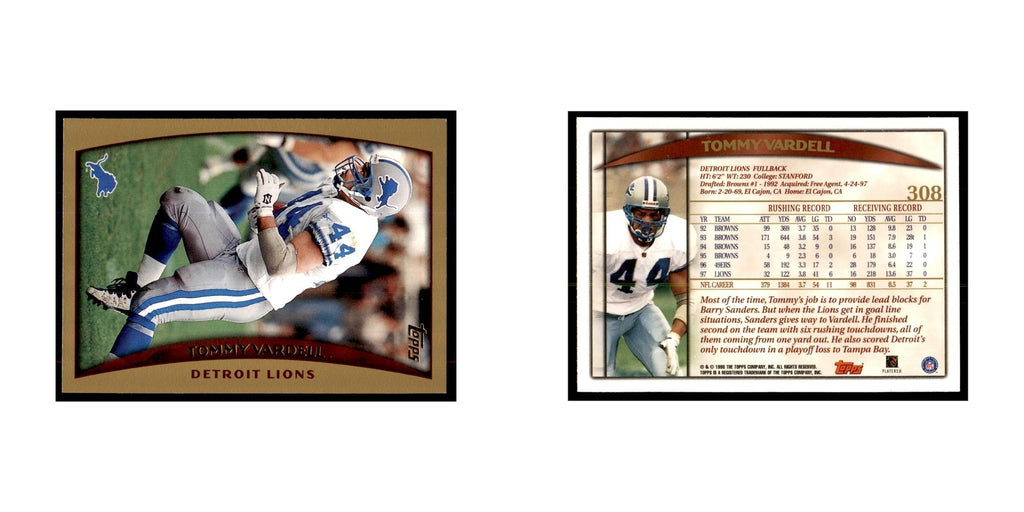 Tommy Vardell 1998 Topps #308 Football Cards Football Card NM