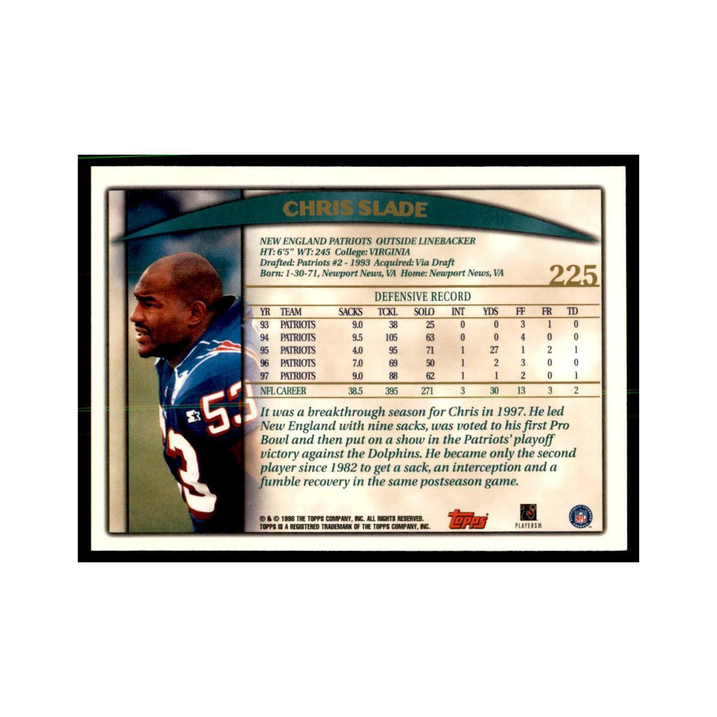 Chris Slade 1998 Topps #225 Football Cards Football Card NM