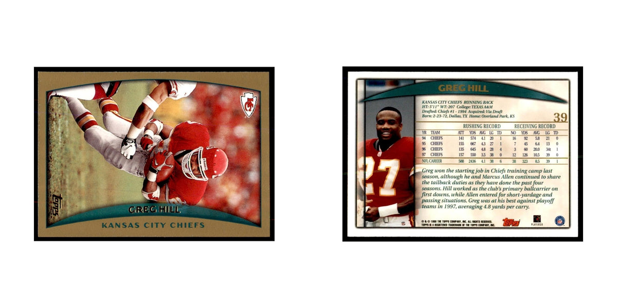 Greg Hill 1998 Topps #39 Football Cards Football Card NM