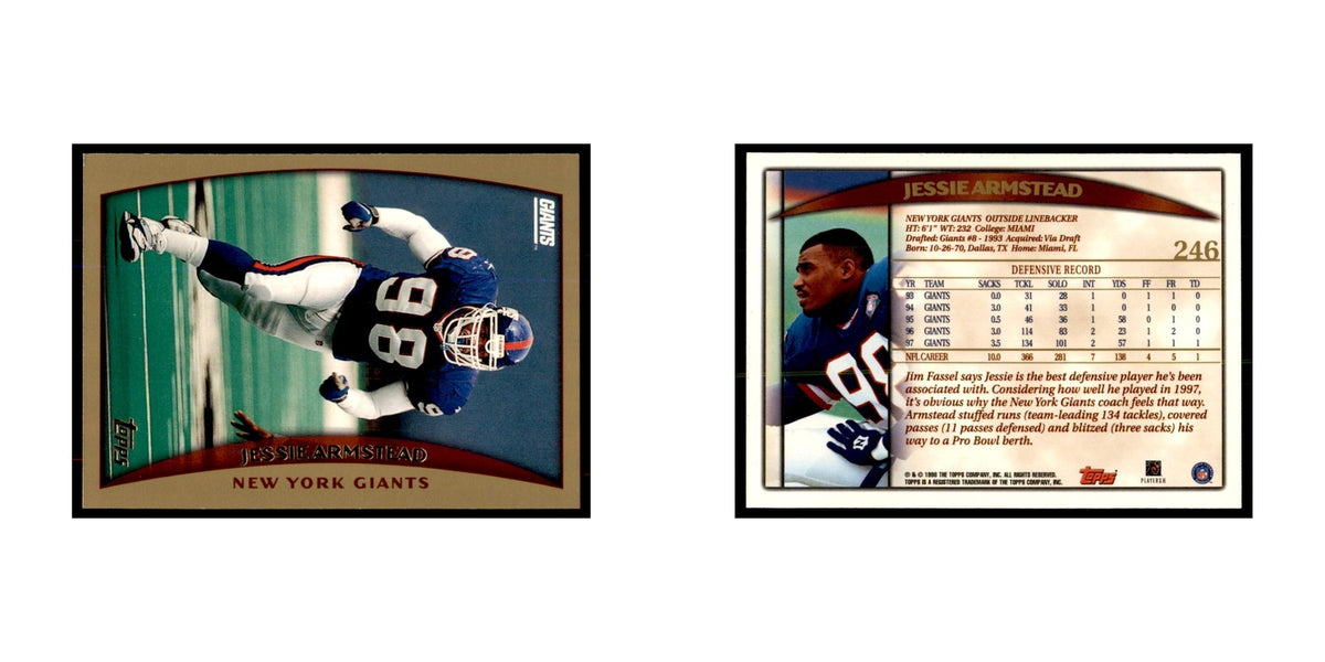 Jessie Armstead 1998 Topps #246 Football Cards Football Card NM
