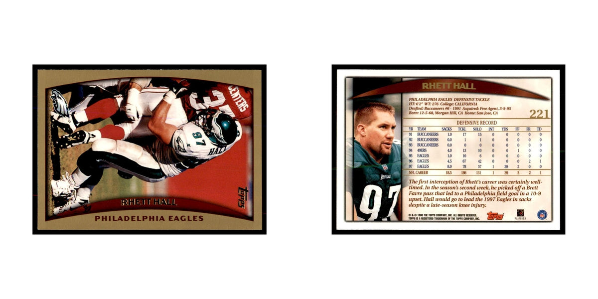 Rhett Hall 1998 Topps #221 Football Cards Football Card NM