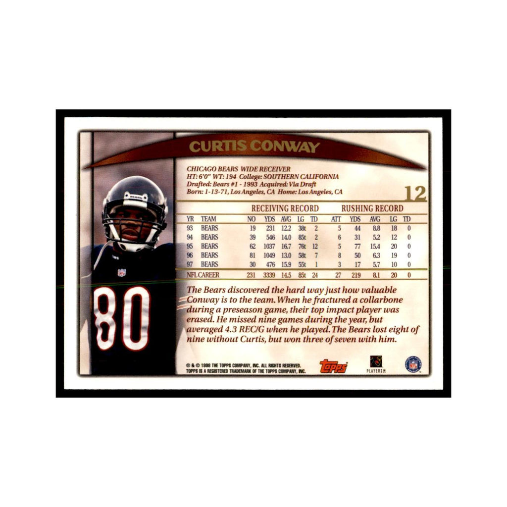 Curtis Conway 1998 Topps #12 Football Cards Football Card NM