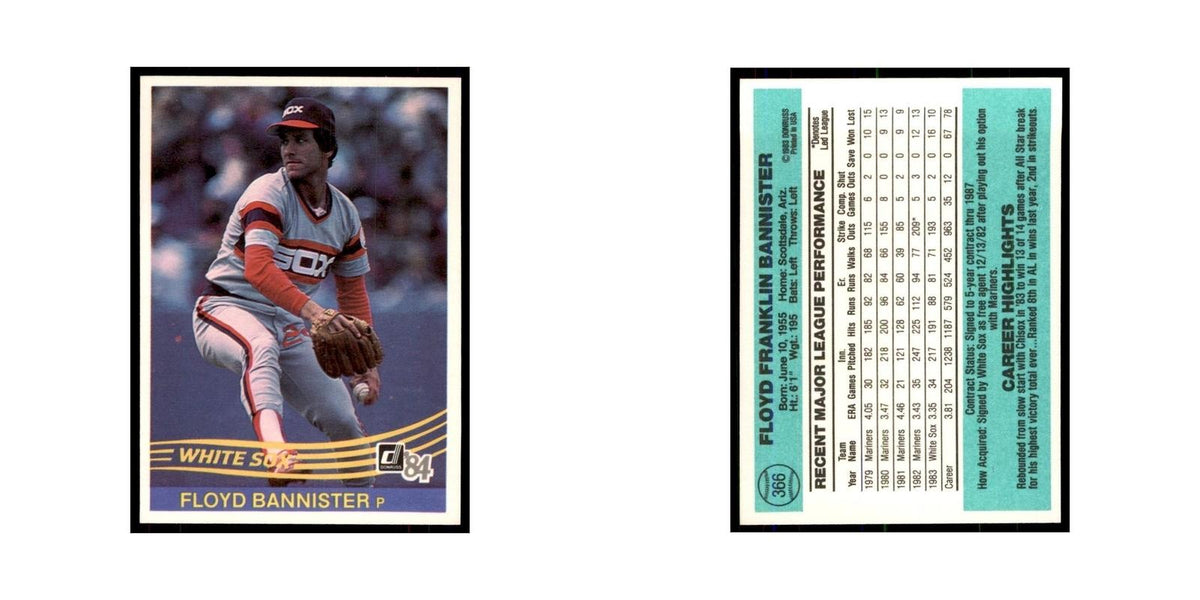 Floyd Bannister 1984 Donruss #366 Chicago White Sox Baseball Card NM
