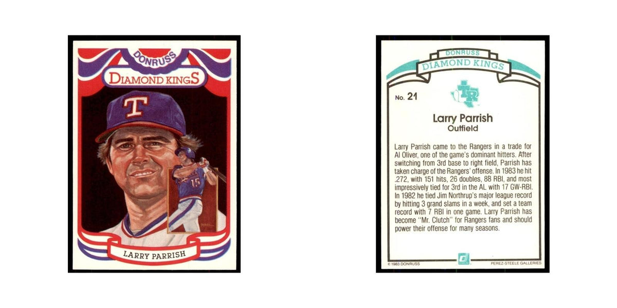 Larry Parrish 1984 Donruss #21 Texas Rangers