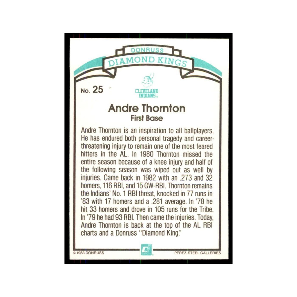 Andre Thornton 1984 Donruss #25 Cleveland Indians Baseball Card NM