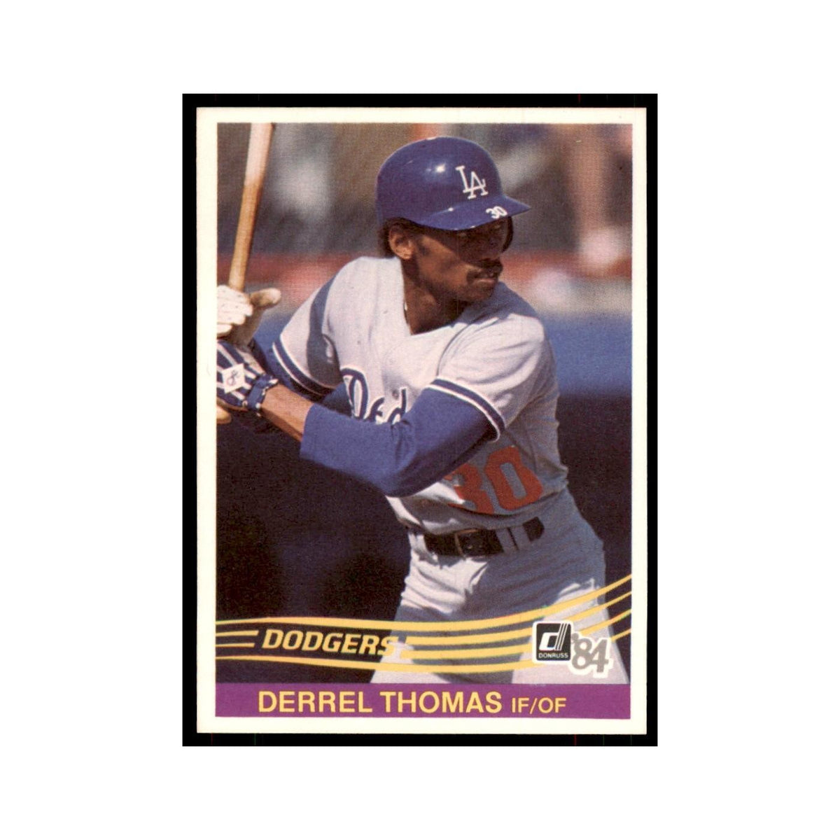 Derrel Thomas 1984 Donruss #397 Los Angeles Dodgers Baseball Card NM