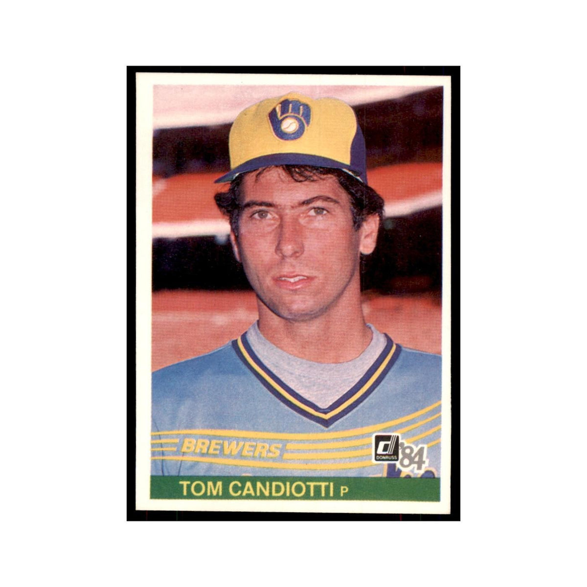 Tom Candiotti Rookie 1984 Donruss #393 Milwaukee Brewers Baseball Card NM