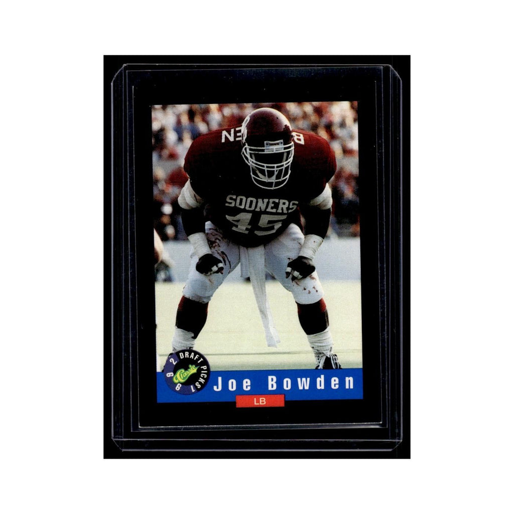 Joe Bowden 1992 Classic Draft Picks #12 Oklahoma Sooners Football Card NM
