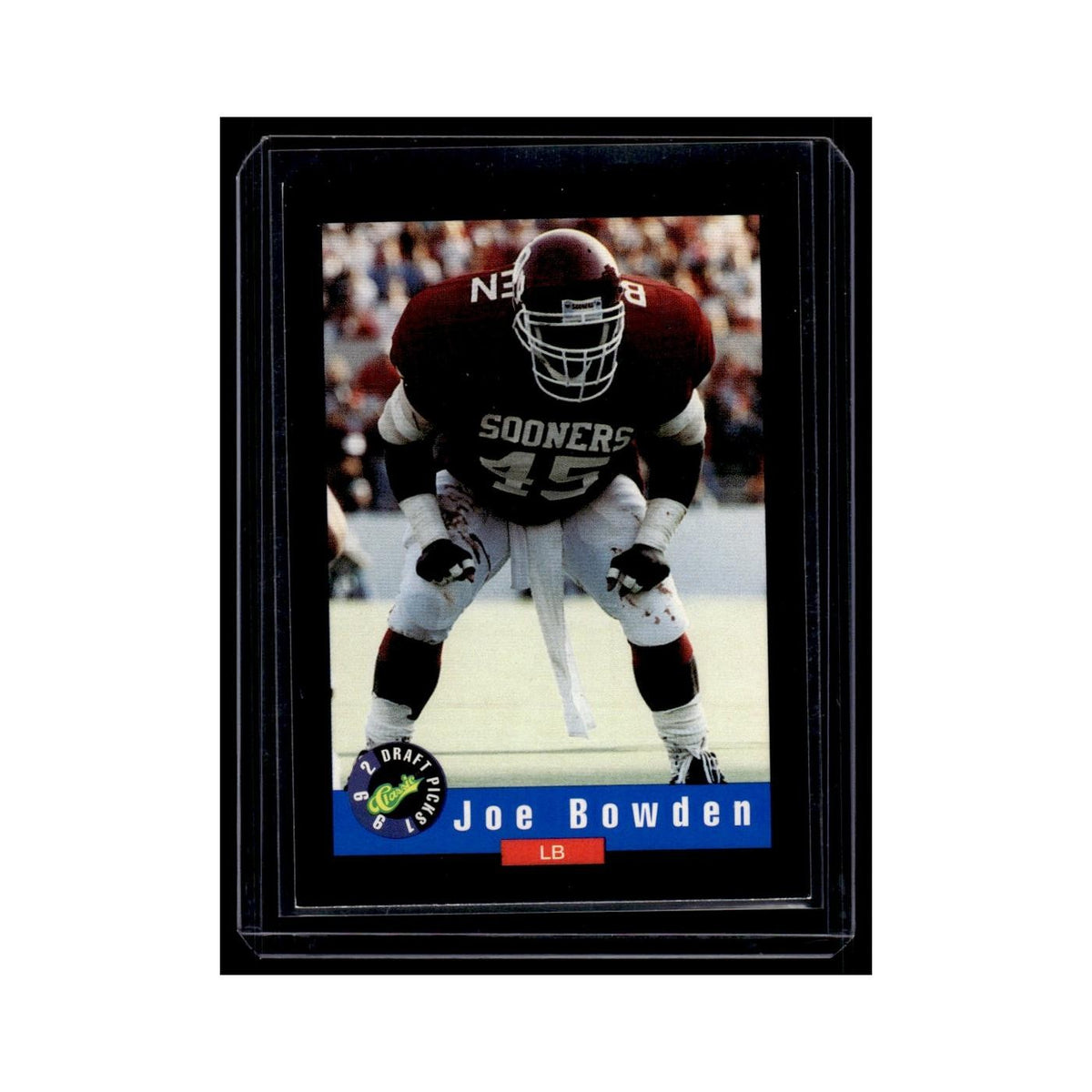 Joe Bowden 1992 Classic Draft Picks #12 Oklahoma Sooners Football Card NM