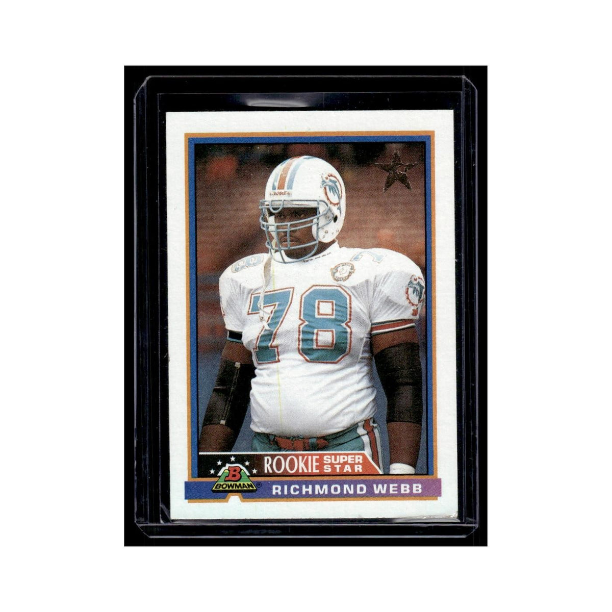 Richmond Webb 1991 Bowman #2 Miami Dolphins Football Card NM