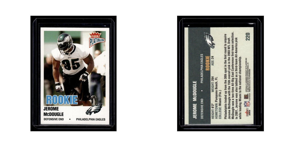 Jerome McDougle Rookie 2003 Fleer Platinum #220 Philadelphia Eagles NM