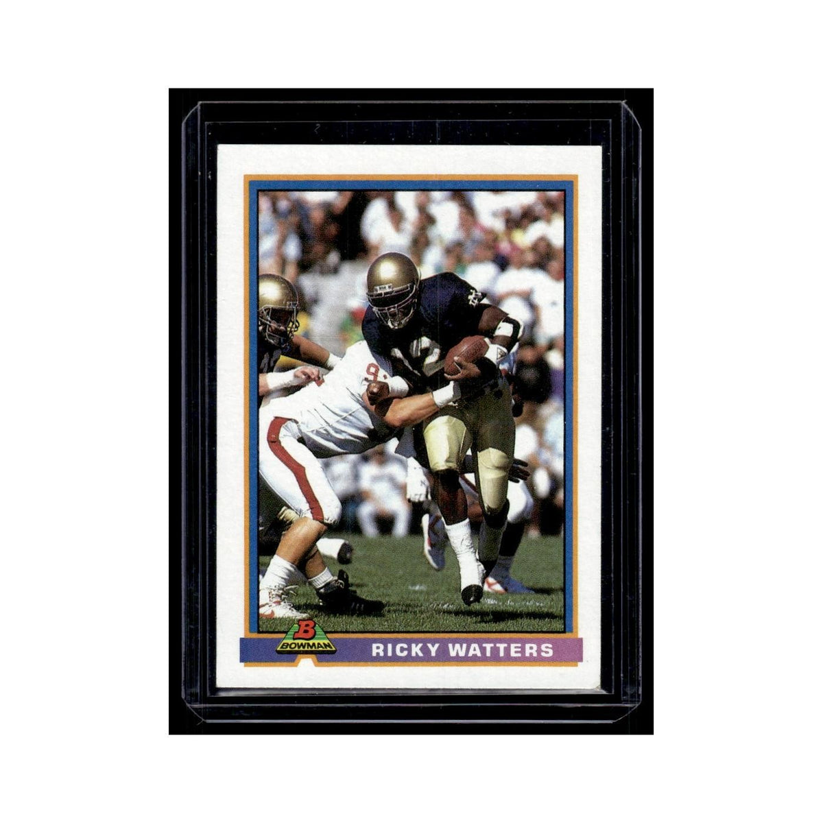 Ricky Watters Rookie 1991 Bowman #489 San Francisco 49ers Football Card NM