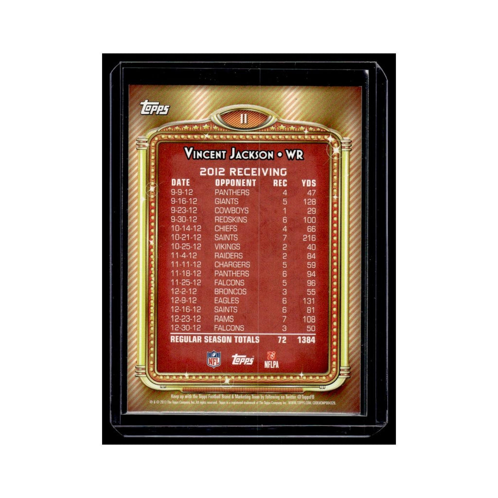 Vincent Jackson 2013 Topps 1000 Yard Club #11 Tampa Bay Buccaneers NM