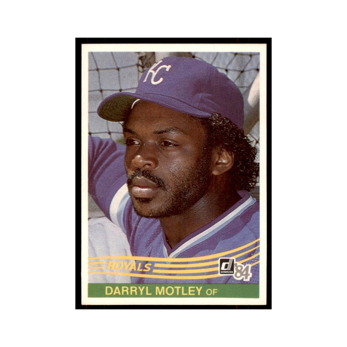 Darryl Motley 1984 Donruss #344 Kansas City Royals Baseball Card NM