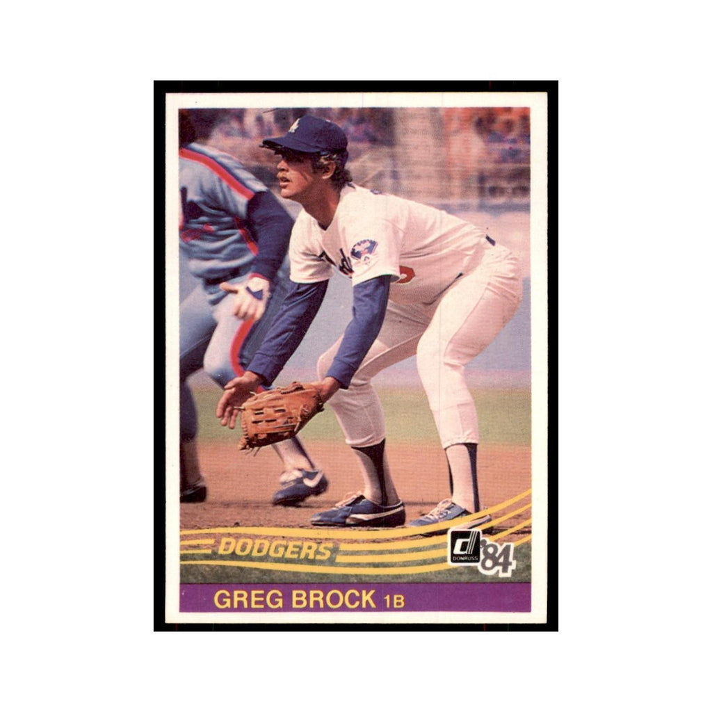 Greg Brock 1984 Donruss #296 Los Angeles Dodgers Baseball Card NM