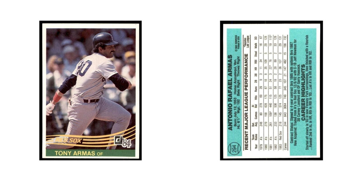 Tony Armas 1984 Donruss #294 Boston Red Sox Baseball Card NM