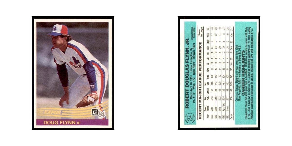 Doug Flynn 1984 Donruss #254 Montreal Expos Baseball Card NM