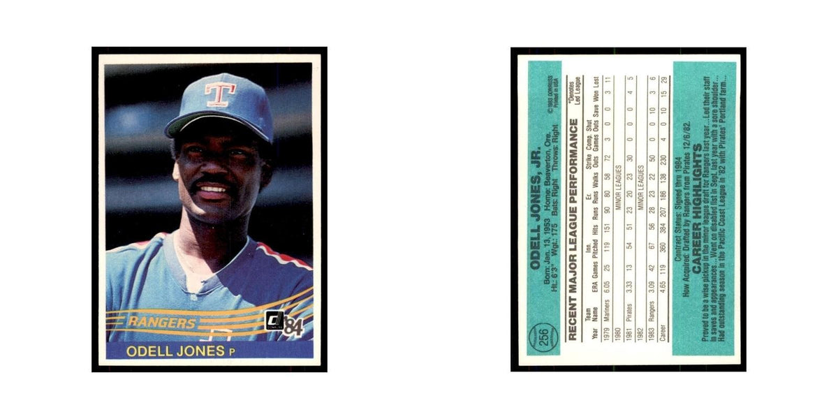 Odell Jones 1984 Donruss #256 Texas Rangers Baseball Card NM