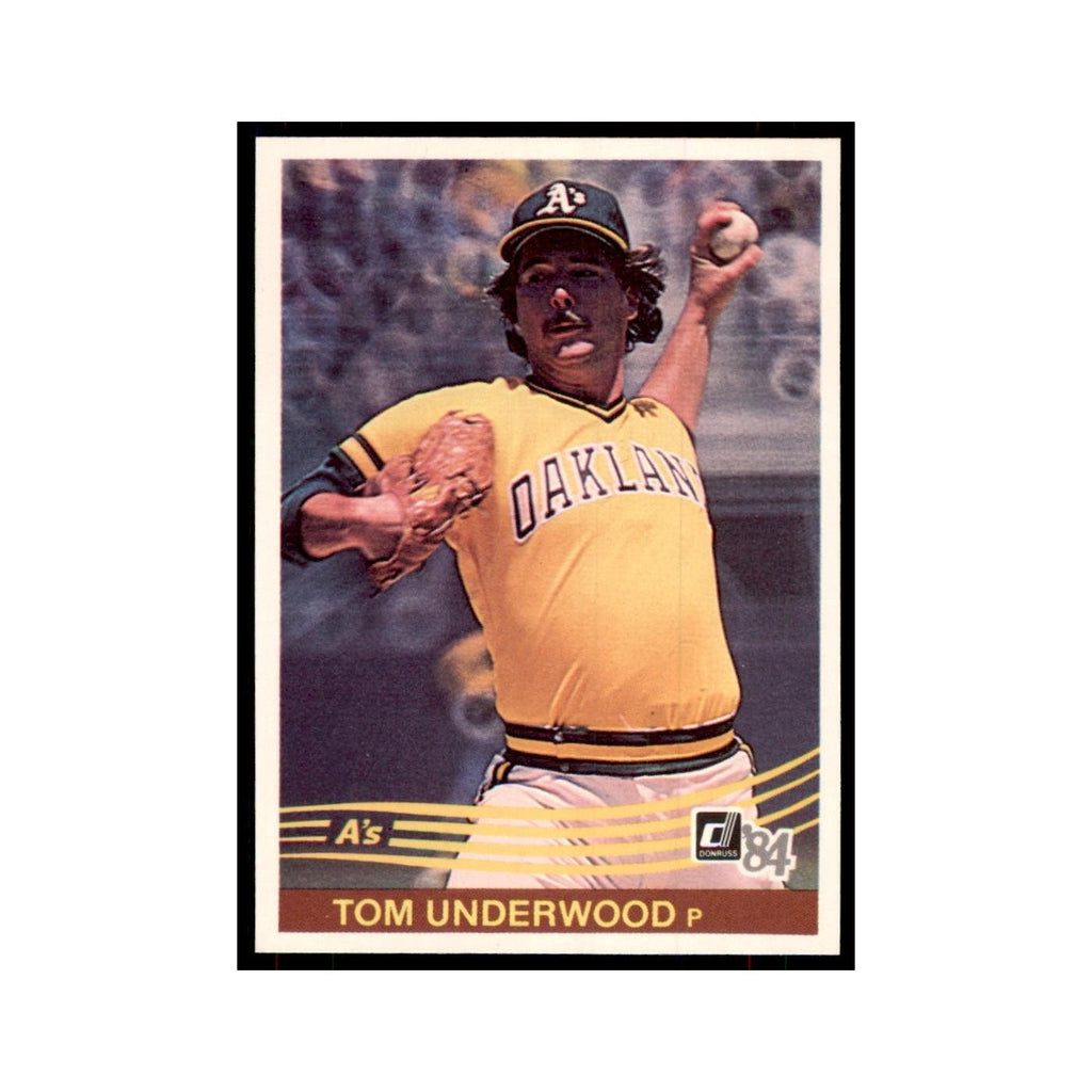 Tom Underwood 1984 Donruss #253 Oakland Athletics Baseball Card NM