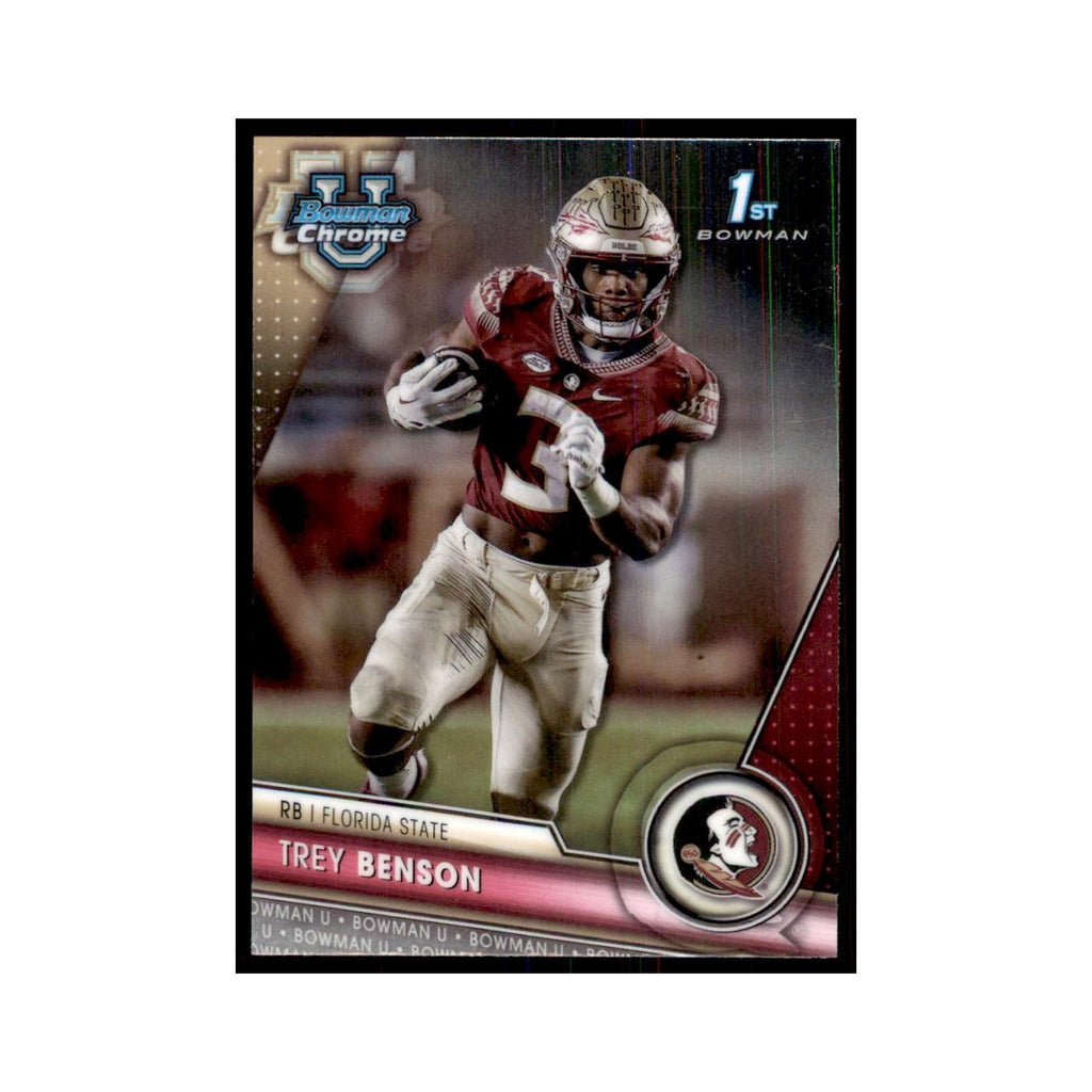 Trey Benson 2023 Bowman University Chrome #5 Florida State Seminoles NM