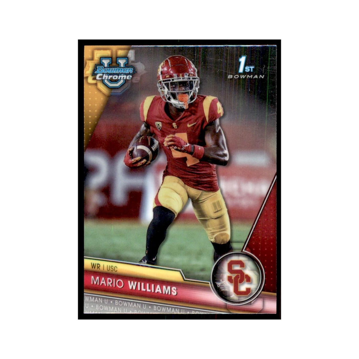 Mario Williams 2023 Bowman University Chrome #184 USC Trojans Football Card NM