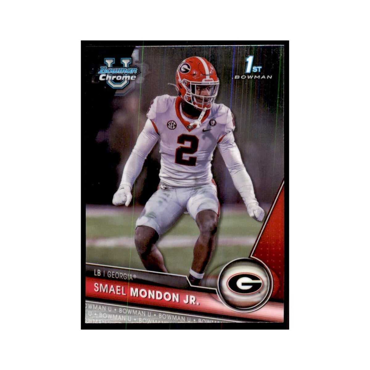 Smael Mondon Jr. 2023 Bowman University Chrome #57 Georgia Bulldogs NM